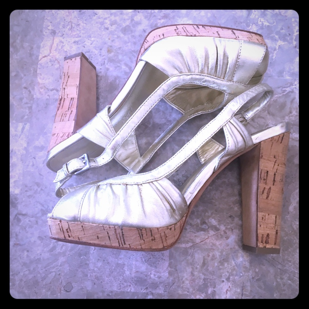 Aldo gold heels